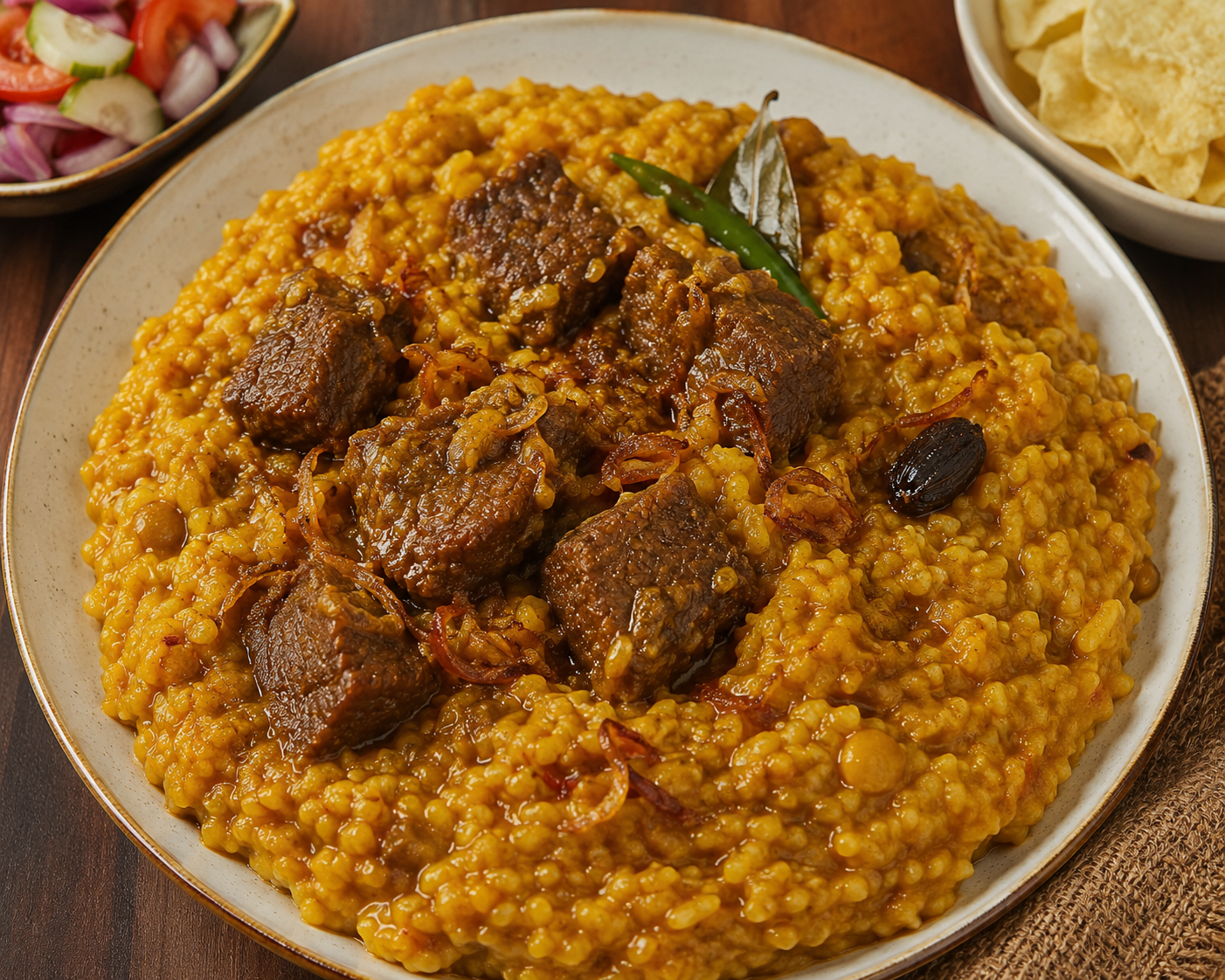 বিফ ভুনা খিচুড়ি (Beef Bhuna Khichuri)
